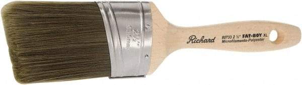 Richard - 2-1/2" Oval/Angle Polyester Angular Brush - 3-1/8" Bristle Length, 5-1/2" Wood Sash Handle - Americas Industrial Supply