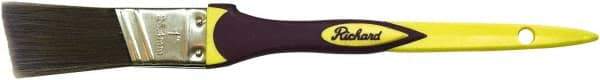 Richard - 1" Angled Polyester Angular Brush - 2" Bristle Length, 6-3/4" Rubber Sash Handle - Americas Industrial Supply