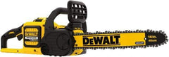 DeWALT - 60 Volt, 25.2 Ft/sec, Battery Powered Chainsaw - 16" Guide Bar Length, 7,500 RPM, 3/8" Chain Pitch, 0.043 Chain Gauge - Americas Industrial Supply