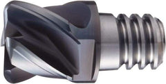 OSG - PXSE Grade XP3225 Carbide Chamfer Milling Tip Insert - Cr Finish, 4 Flutes, 12mm Cutting Diam, 8.4mm Depth of Cut, 38° Helix - Americas Industrial Supply