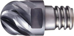 OSG - PXBM Grade XP3320 Carbide Ball Nose Milling Tip Insert - SiC Finish, 6 Flutes, 20mm Cutting Diam, 14mm Depth of Cut, 45° Helix - Americas Industrial Supply