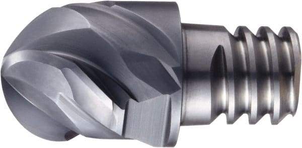 OSG - PXBE Grade XP3320 Carbide Ball Nose Milling Tip Insert - SiC Finish, 3 Flutes, 1/2" Cutting Diam, 0.35" Depth of Cut - Americas Industrial Supply