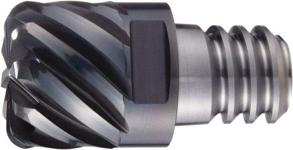 OSG - PXSM Grade XP3225 Carbide Chamfer Milling Tip Insert - Cr Finish, 8 Flutes, 5/8" Cutting Diam, 7/16" Depth of Cut, 0.09" Cnr Rad, 42° Helix - Americas Industrial Supply