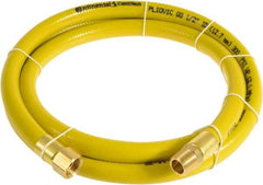 Continental ContiTech - 1/2" ID x 0.78" OD 75' Long Multipurpose Air Hose - MNPT x FNPT Ends, 300 Working psi, -10 to 158°F, 1/2" Fitting, Yellow - Americas Industrial Supply