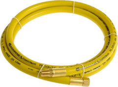 Continental ContiTech - 3/8" ID x 0.6" OD 15' Long Multipurpose Air Hose - MNPT x FNPT Ends, 300 Working psi, -10 to 158°F, 1/4" Fitting, Yellow - Americas Industrial Supply