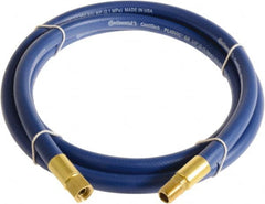 Continental ContiTech - 3/8" ID x 0.6" OD 5' Long Multipurpose Air Hose - MNPT x FNPT Ends, 300 Working psi, -10 to 158°F, 1/4" Fitting, Blue - Americas Industrial Supply