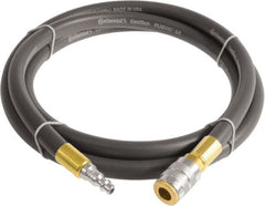 Continental ContiTech - 3/4" ID x 1.11" OD 25' Long Multipurpose Air Hose - Industrial Interchange Safety Coupler x Male Plug Ends, 250 Working psi, -10 to 158°F, 3/4" Fitting, Gray - Americas Industrial Supply