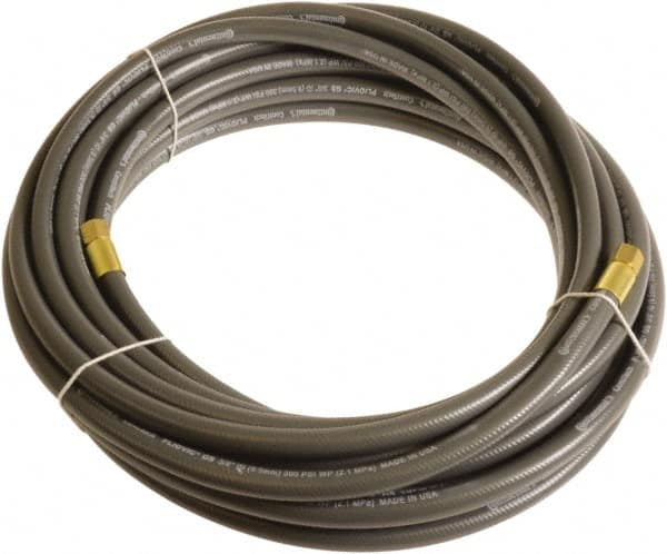 Continental ContiTech - 1/4" ID x 0.45" OD 25' Long Multipurpose Air Hose - FNPT x FNPT Ends, 300 Working psi, -10 to 158°F, 1/4" Fitting, Gray - Americas Industrial Supply