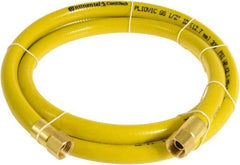 Continental ContiTech - 1/2" ID x 0.78" OD 75' Long Multipurpose Air Hose - FNPT x FNPT Ends, 300 Working psi, -10 to 158°F, 1/2" Fitting, Yellow - Americas Industrial Supply