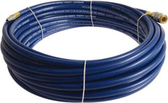 Continental ContiTech - 1/4" ID x 0.45" OD 15' Long Multipurpose Air Hose - Industrial Interchange Safety Coupler x Male Plug Ends, 300 Working psi, -10 to 158°F, 1/4" Fitting, Blue - Americas Industrial Supply