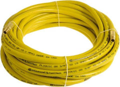 Continental ContiTech - 1/4" ID x 0.45" OD 25' Long Multipurpose Air Hose - MNPT x MNPT Ends, 300 Working psi, -10 to 158°F, 1/4" Fitting, Yellow - Americas Industrial Supply