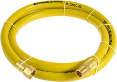 Continental ContiTech - 1/4" ID x 0.45" OD 50' Long Multipurpose Air Hose - MNPT x FNPT Ends, 300 Working psi, -10 to 158°F, 1/4" Fitting, Yellow - Americas Industrial Supply