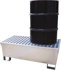 UltraTech - 68 Gal Sump, 2,575 Lb Capacity, 2 Drum, Galvanized Steel Spill Deck or Pallet - 47-1/4" Long x 31-1/2" Wide x 18" High - Americas Industrial Supply