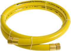 Continental ContiTech - 3/4" ID x 1.11" OD 3' Long Multipurpose Air Hose - FNPT x FNPT Ends, 250 Working psi, -10 to 158°F, 3/4" Fitting, Yellow - Americas Industrial Supply