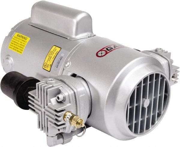 Gast - 3/4 hp, 4.7 CFM, 100 Max psi Piston Compressor Pump - 220 to 240/380 to 415 & 200 to 230/460 Volt, 15.8" Long x 11.38" Wide x 6.65" High - Americas Industrial Supply