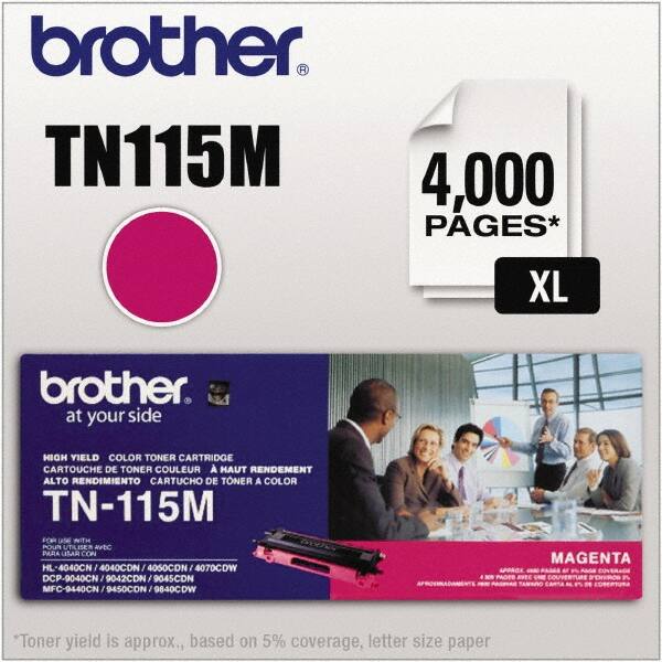 Brother - Magenta Toner Cartridge - Use with Brother DCP-9040CN, 9045CDN, HL-4040CDN, 4040CN, 4070CDW, MFC-9440CN, 9550CDN, 9840CDW - Americas Industrial Supply