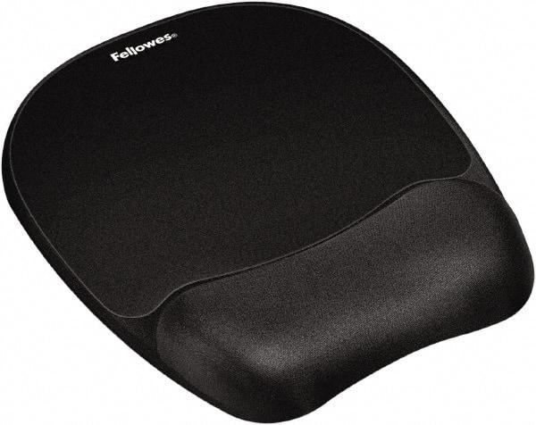 FELLOWES - Black Mouse Pad/Wrist Rest - Use with Computer, Laptop - Americas Industrial Supply