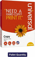 UNIVERSAL - 8-1/2" x 11" White Copy Paper - Use with Laser Printers, Inkjet Printers, Copiers - Americas Industrial Supply