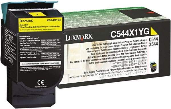 Lexmark - Yellow Toner Cartridge - Use with Lexmark C544dn, C544dtn, C544dw, C544n, X544dn, X544dtn, X544dw, X544n - Americas Industrial Supply