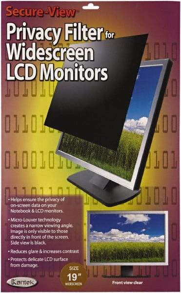 Kantek - Privacy Filter - Use with 19" Widescreen LCD Monitor - Americas Industrial Supply