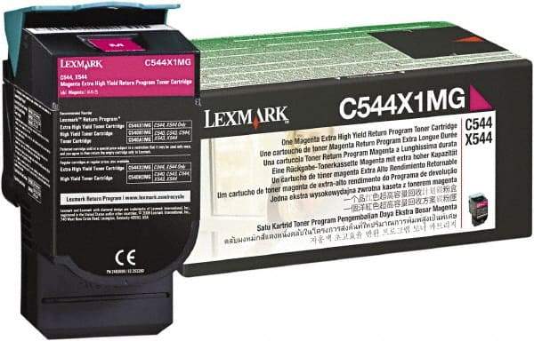 Lexmark - Magenta Toner Cartridge - Use with Lexmark C544dn, C544dtn, C544dw, C544n, X544dn, X544dtn, X544dw, X544n - Americas Industrial Supply