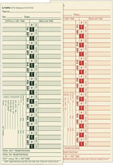 TOPS - 3-29/32" High x 9-39/64" Wide Bi-Weekly Time Cards - Use with Lathem CH-107-2 - Americas Industrial Supply