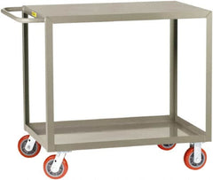 Little Giant - 2,000 Lb Capacity, 24" Wide x 54" Long x 36" High Shelf Cart - 2 Shelf, Steel, 2 Rigid/2 Swivel Casters - Americas Industrial Supply