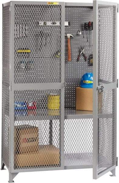 Little Giant - 1 Shelf Visible Storage Cabinet - Steel, 49" Wide x 33" Deep x 78" High, Gray - Americas Industrial Supply