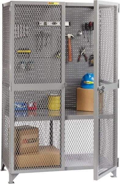 Little Giant - 1 Shelf Visible Storage Cabinet - Steel, 61" Wide x 33" Deep x 81" High, Gray - Americas Industrial Supply