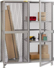Little Giant - 2 Shelf Visible Storage Cabinet - Steel, 49" Wide x 27" Deep x 78" High, Gray - Americas Industrial Supply