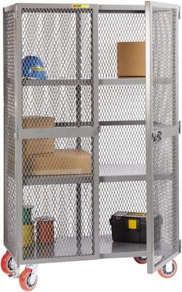 Little Giant - 2 Shelf Visible Storage Cabinet - Steel, 49" Wide x 33" Deep x 81" High, Gray - Americas Industrial Supply