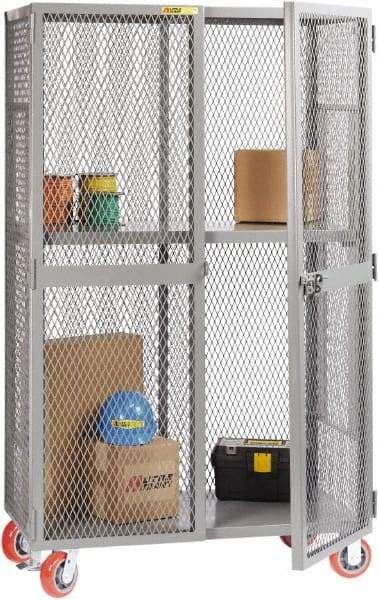 Little Giant - 1 Shelf Visible Storage Cabinet - Steel, 49" Wide x 33" Deep x 81" High, Gray - Americas Industrial Supply