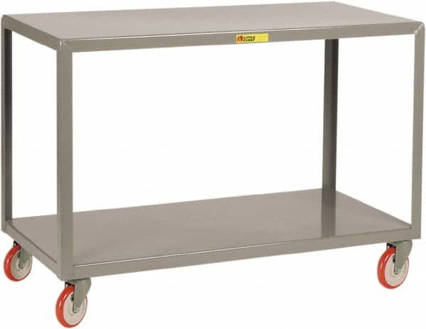 Little Giant - Mobile Table - Steel, Fixed Leg, Gray, 48" Long x 24" Deep x 34" High - Americas Industrial Supply