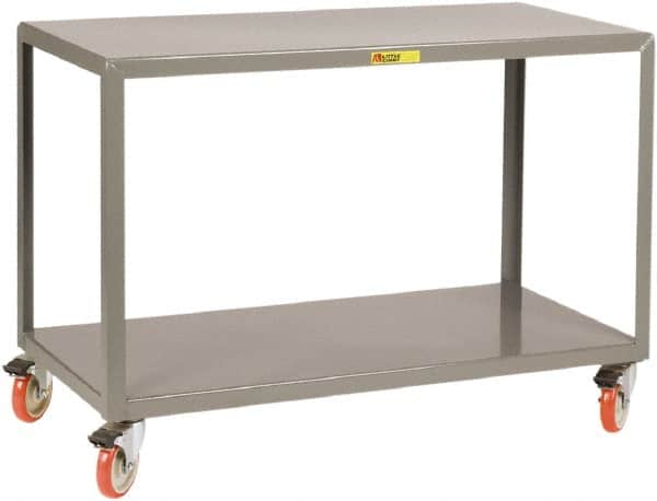 Little Giant - Mobile Table - Steel, Fixed Leg, Gray, 36" Long x 24" Deep x 34" High - Americas Industrial Supply