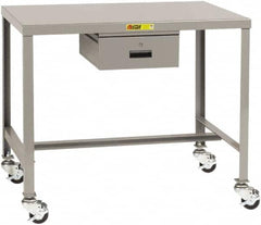 Little Giant - Mobile Machine Table - Steel, Fixed Leg, Gray, 48" Long x 24" Deep x 42" High - Americas Industrial Supply