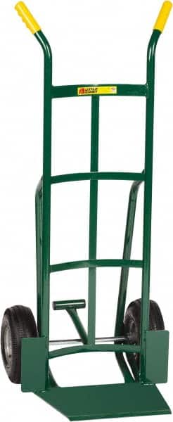 Little Giant - 800 Lb Capacity 49" OAH Hand Truck - 13-1/2 x 16" Base Plate, Dual Handle, Steel, Pneumatic Wheels - Americas Industrial Supply