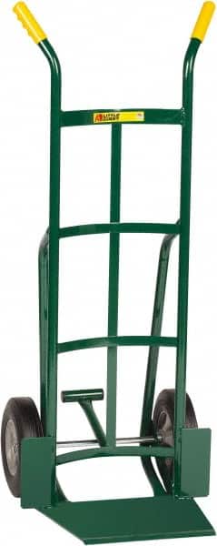 Little Giant - 800 Lb Capacity 49" OAH Hand Truck - 13-1/2 x 16" Base Plate, Dual Handle, Steel, Solid Rubber Wheels - Americas Industrial Supply