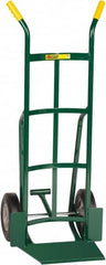 Little Giant - 800 Lb Capacity 49" OAH Hand Truck - 13-1/2 x 16" Base Plate, Dual Handle, Steel, Solid Rubber Wheels - Americas Industrial Supply