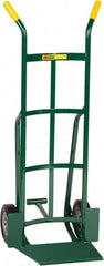 Little Giant - 800 Lb Capacity 49" OAH Hand Truck - 13-1/2 x 16" Base Plate, Dual Handle, Steel, Solid Rubber Wheels - Americas Industrial Supply