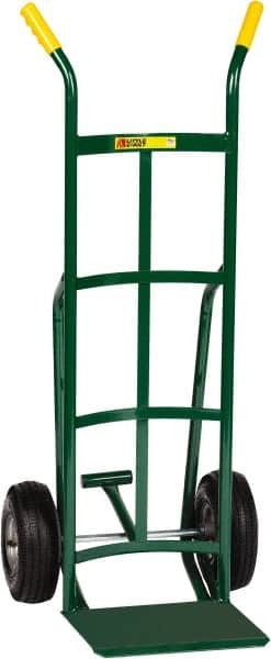 Little Giant - 800 Lb Capacity 49" OAH Hand Truck - 12 x 14" Base Plate, Dual Handle, Steel, Pneumatic Wheels - Americas Industrial Supply