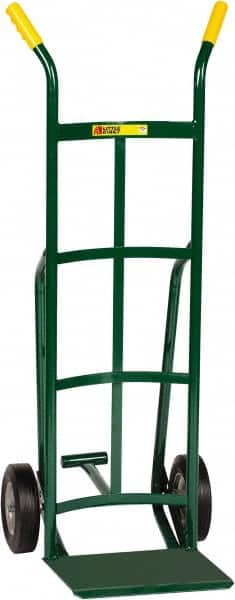 Little Giant - 800 Lb Capacity 49" OAH Hand Truck - 12 x 14" Base Plate, Dual Handle, Steel, Solid Rubber Wheels - Americas Industrial Supply