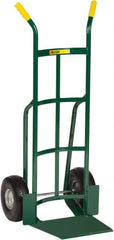 Little Giant - 600 Lb Capacity 49" OAH Hand Truck - 13-1/2 x 16" Base Plate, Dual Handle, Steel, Flat-Free Microcellular Foam Wheels - Americas Industrial Supply