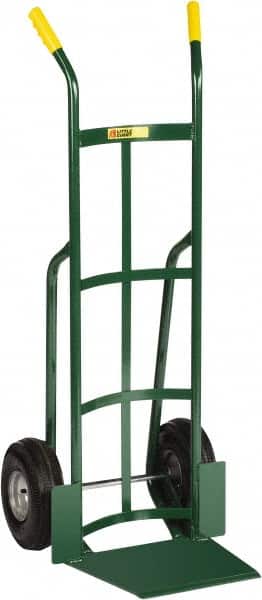 Little Giant - 800 Lb Capacity 49" OAH Hand Truck - 13-1/2 x 16" Base Plate, Dual Handle, Steel, Pneumatic Wheels - Americas Industrial Supply