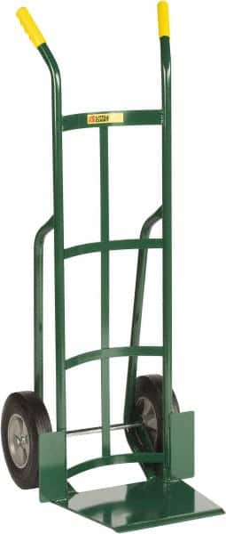 Little Giant - 800 Lb Capacity 49" OAH Hand Truck - 13-1/2 x 16" Base Plate, Dual Handle, Steel, Solid Rubber Wheels - Americas Industrial Supply