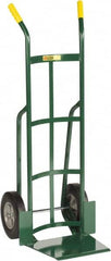 Little Giant - 800 Lb Capacity 49" OAH Hand Truck - 13-1/2 x 16" Base Plate, Dual Handle, Steel, Solid Rubber Wheels - Americas Industrial Supply