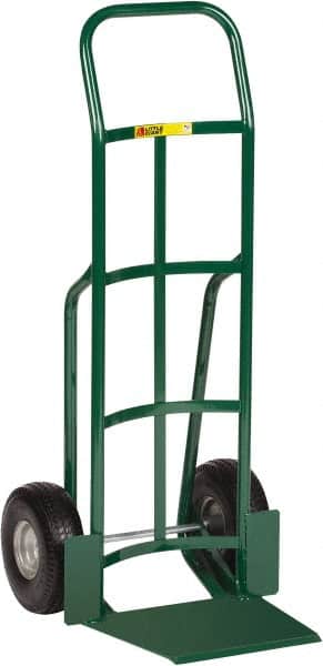 Little Giant - 600 Lb Capacity 47" OAH Hand Truck - 13-1/2 x 16" Base Plate, Continuous Handle, Steel, Flat-Free Microcellular Foam Wheels - Americas Industrial Supply