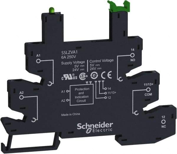 Schneider Electric - Relay Sockets Socket Shape: Flat Number of Pins: 5 - Americas Industrial Supply