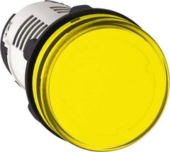 Schneider Electric - 230 V Yellow Lens LED Pilot Light - Americas Industrial Supply