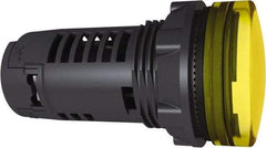Schneider Electric - 24 V Yellow Lens LED Pilot Light - Americas Industrial Supply