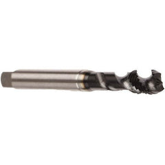 Emuge - M10x1.50 Metric 2 Flute 6H Modified Bottoming Spiral Flute Tap - Cobalt, GLT-8 Finish, 100mm OAL, Right Hand Flute, Right Hand Thread, Series Enorm - Americas Industrial Supply